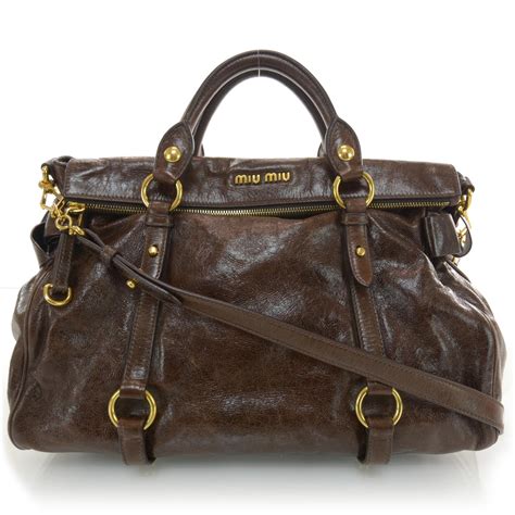 Miu Miu Vitello Lux Bow Satchel .